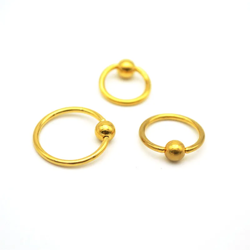 Gold BCR Ball Closure Captive Bead Ring Lip Nose Ear Tragus Septum Surgical Steel 16G 8mm 10mm 12mm Body Piercing Jewelry
Gold BCR Ball Closure Captive Bead Ring Lip Nose Ear Tragus Septum Surgical Steel 16G 8mm 10mm 12mm Body Piercing Jewelry