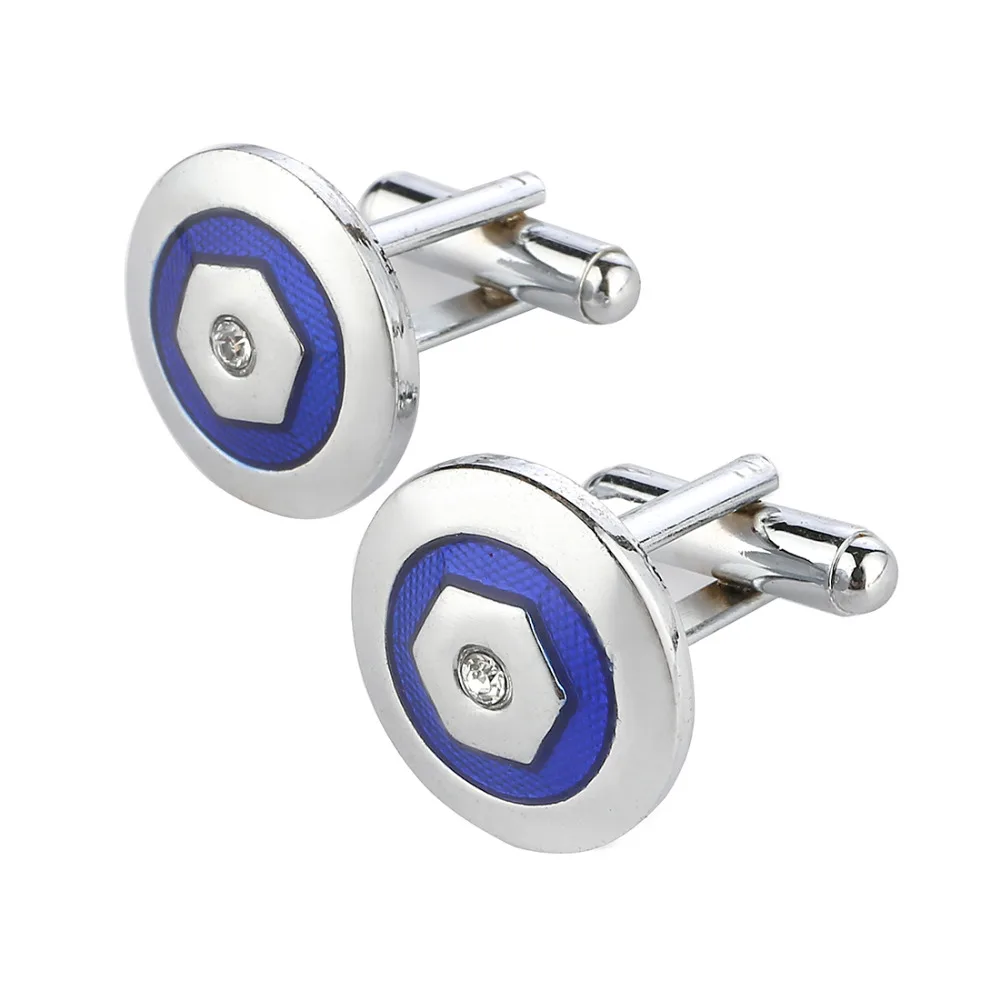 Personality Blue And White Design Round Cufflinks Synthetic Rhinestone Decoration Cufflinks For Business Men
Personality Blue And White Design Round Cufflinks Synthetic Rhinestone Decoration Cufflinks For Business Men