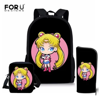 FORUDESIGNS Schoolbags for Teenager Cartoon Sailor Moon Prints School Backpacks Children Orthopedic Teens Girls School Bag Set
FORUDESIGNS Schoolbags for Teenager Cartoon Sailor Moon Prints School Backpacks Children Orthopedic Teens Girls School Bag Set
