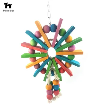Purple Star Pet Bird Parrot Colorful Wood Bite Toys Non-toxic Cage Chew Toys Bird Climb Swing Hanging Toy Cage Pendant Decor
Purple Star Pet Bird Parrot Colorful Wood Bite Toys Non-toxic Cage Chew Toys Bird Climb Swing Hanging Toy Cage Pendant Decor