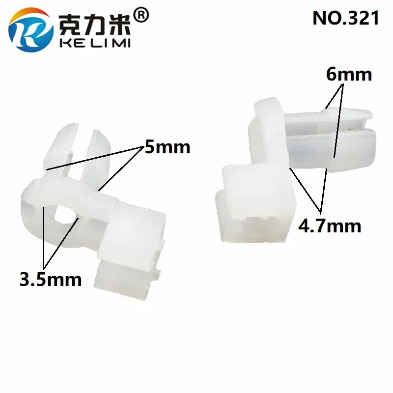 100 Pcs Car Auto White Plastic Dia Hole Trim Door Lock Fastener Rod Clips 8mm