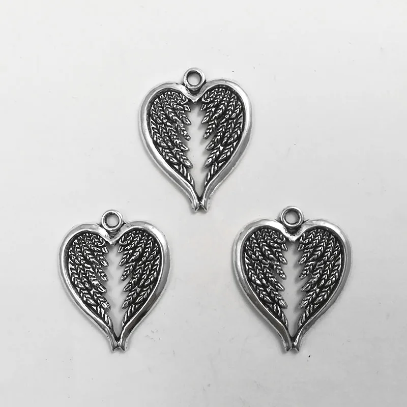 10PCS Antique Angel Wings Feather Heart Shape Charms Pendants DIY Necklace Earring Making Jewelry Findings 30x24mm
10PCS Antique Angel Wings Feather Heart Shape Charms Pendants DIY Necklace Earring Making Jewelry Findings 30x24mm