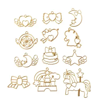 12Pcs Metal Frame Pendant Bezel Cabochon Heart Star Moon UV Resin Jewelry Making
12Pcs Metal Frame Pendant Bezel Cabochon Heart Star Moon UV Resin Jewelry Making