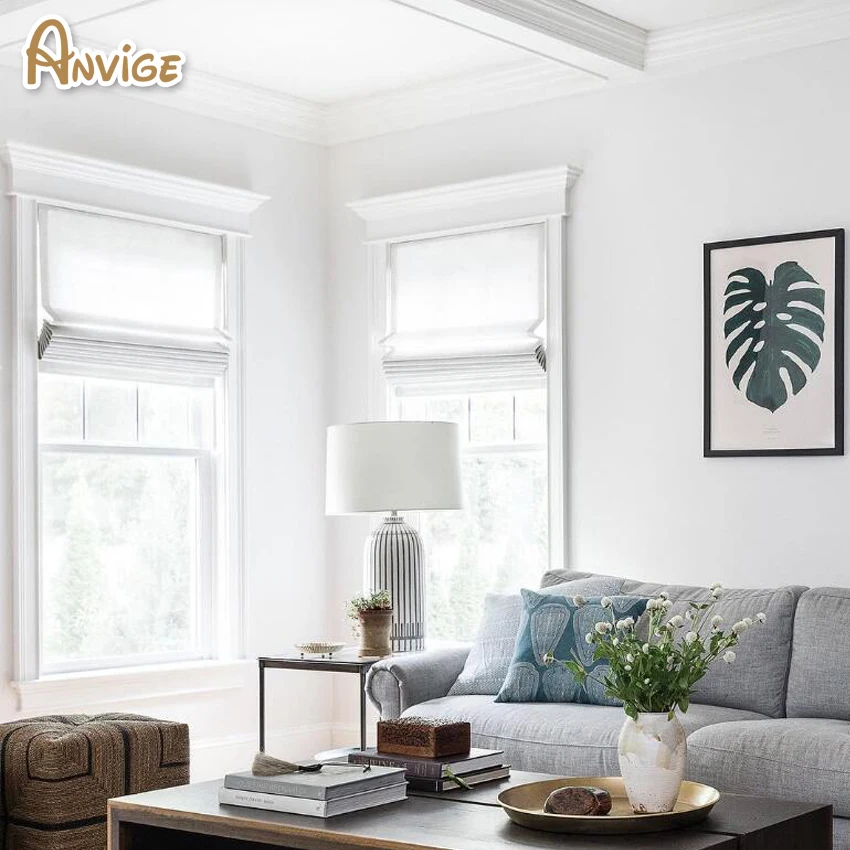 Anvige White Color Cotton/Linen Fabric Customized Blackout/Light Filtering Curtain Roman Blinds Roman Shades
Anvige White Color Cotton/Linen Fabric Customized Blackout/Light Filtering Curtain Roman Blinds Roman Shades