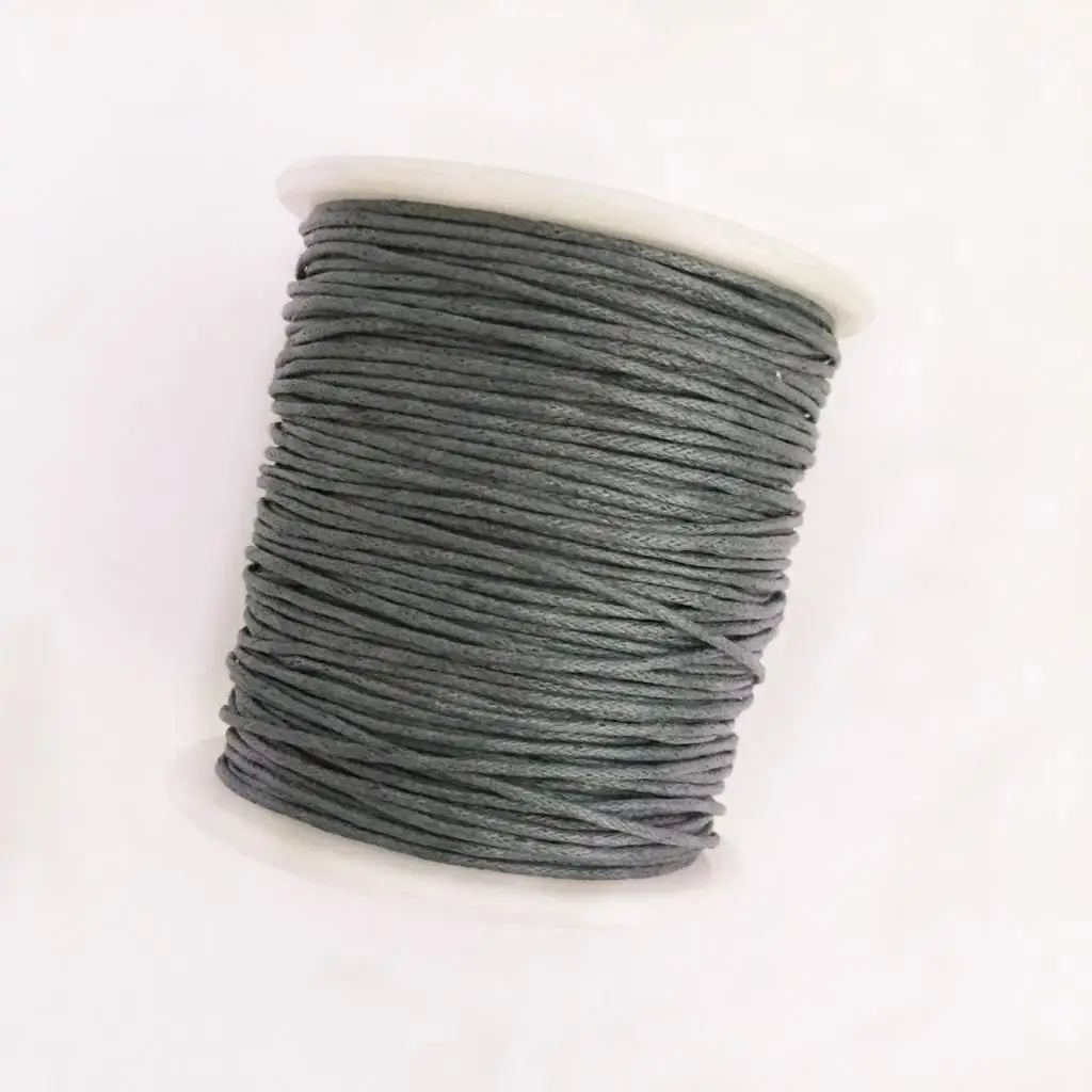 12 Rolls 80 Meters 1mm Waxed Cotton Cords Thread for DIY Bracelet Jewelry Making 12 Colors
