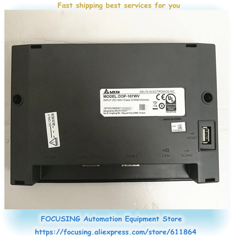 DOP-107WV Delta Original New 7 inch HMI Touch Screen Ethernet 512MB RAM TFT 800*480 Boxed
DOP-107WV Delta Original New 7 inch HMI Touch Screen Ethernet 512MB RAM TFT 800*480 Boxed