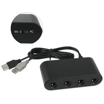 

3 in 1 4 Ports For GameCube GC Controllers USB Adapter Converter for Nintendo WiiU PC Game Accessory For NS Switch