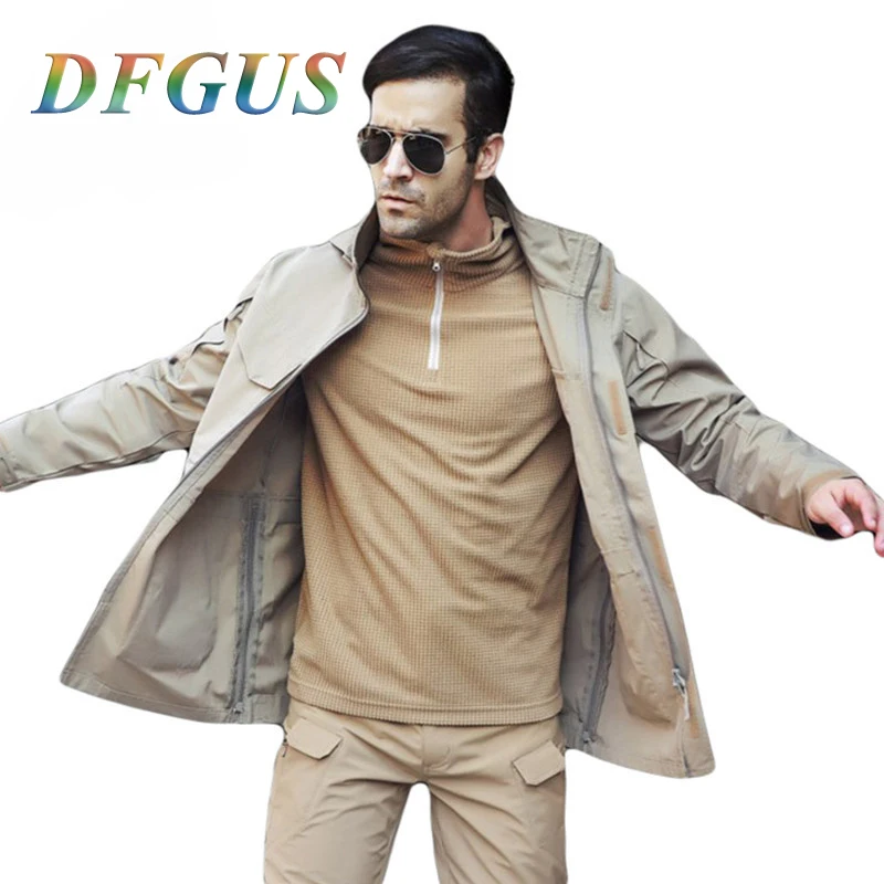 Image MEGE New Arrival updated M65 Tactical Trench Coat, Men Fashion Dust coats, Long Trench Coat Men Military Fans Classic