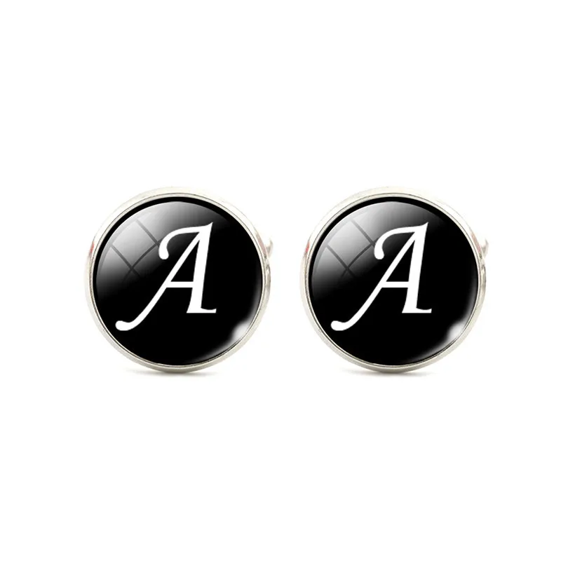 30pairs 16mm Men Letter Cufflinks Alphabet A- Z Single Letter Black Bottom Silver Plated Wedding Party Vintage Cuff Link Jewelry
30pairs 16mm Men Letter Cufflinks Alphabet A- Z Single Letter Black Bottom Silver Plated Wedding Party Vintage Cuff Link Jewelry