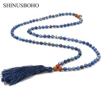 SHINUS BOHO 6 MM Natural Stones Strand Necklaces for Women 108 Mala Stone Reiki Healing Necklace Female Valentine's Day Present
SHINUS BOHO 6 MM Natural Stones Strand Necklaces for Women 108 Mala Stone Reiki Healing Necklace Female Valentine's Day Present