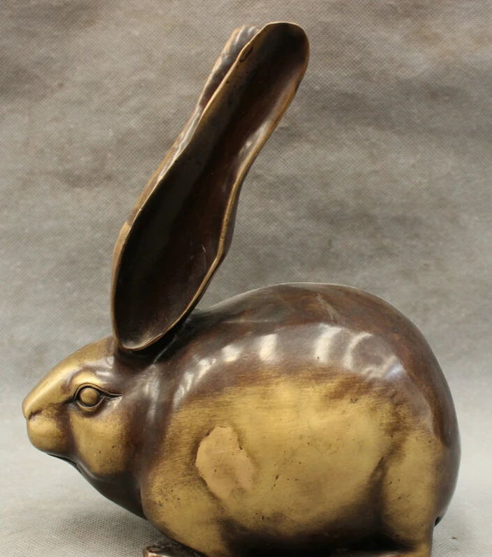 S2605 9" Folk Chinese Pure Bronze Year Zodiac Wealth large ears Rabbit Statue Figurine D0318
S2605 9" Folk Chinese Pure Bronze Year Zodiac Wealth large ears Rabbit Statue Figurine D0318