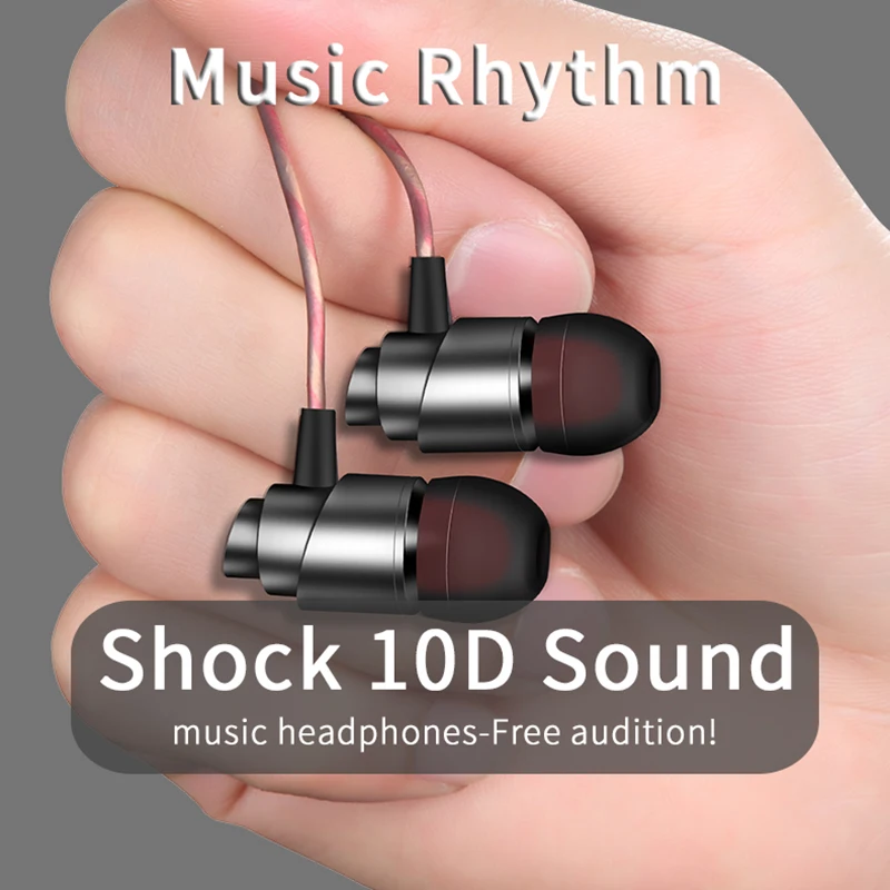 Wired Earbuds Metal Earphone in Ear Sports Headphone Stereo Headset Earpiece with Mic Handsfree For iPhone Samsung Xiaomi Phone,
Wired Earbuds Metal Earphone in Ear Sports Headphone Stereo Headset Earpiece with Mic Handsfree For iPhone Samsung Xiaomi Phone,