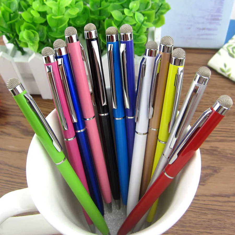 2 in 1 fiber cloth stylus pen ballpoint  (1)