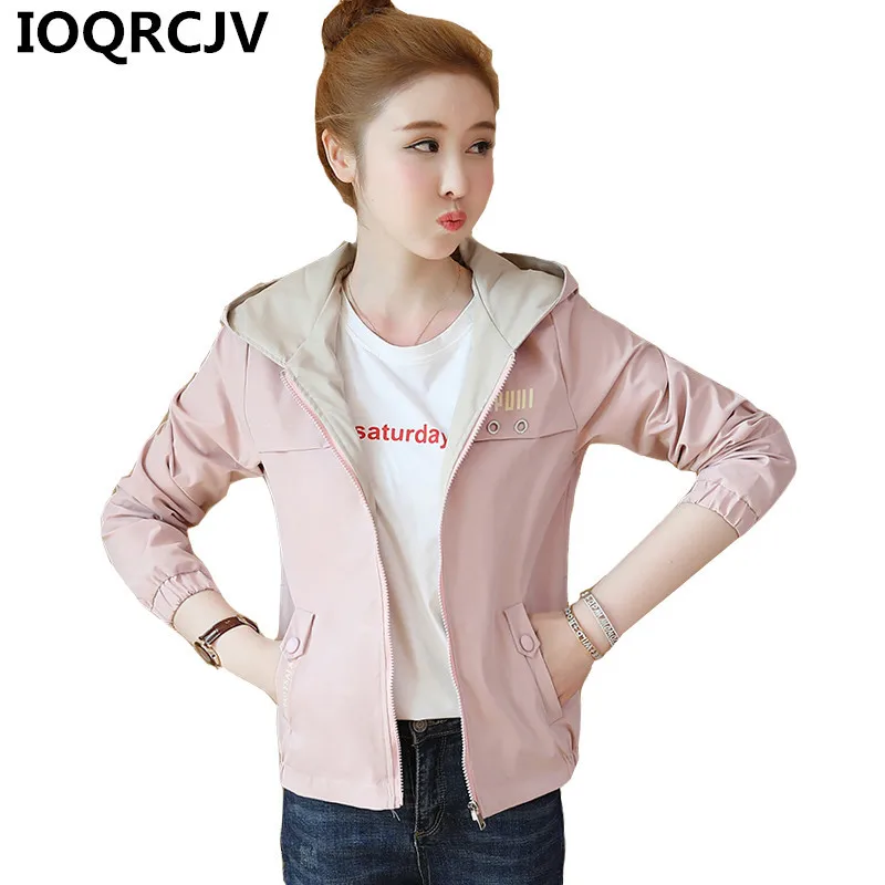 2019 Autumn Women's Short Jackets Baseball Coat Fashion Loose Zipper Hooded Windbreaker Female Casual Bomber Jacket Outwear R621
2019 Autumn Women's Short Jackets Baseball Coat Fashion Loose Zipper Hooded Windbreaker Female Casual Bomber Jacket Outwear R621