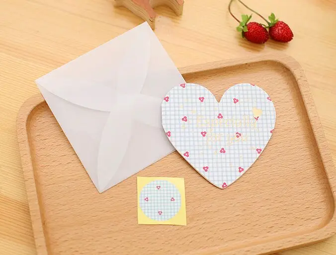 Красивый конверт в форме сердца открытка на праздник день рождения Рождество lomo