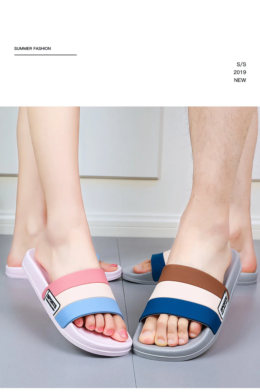 Cute Flowers Slippers Quick-Drying Non-Slip Slippers for Womens