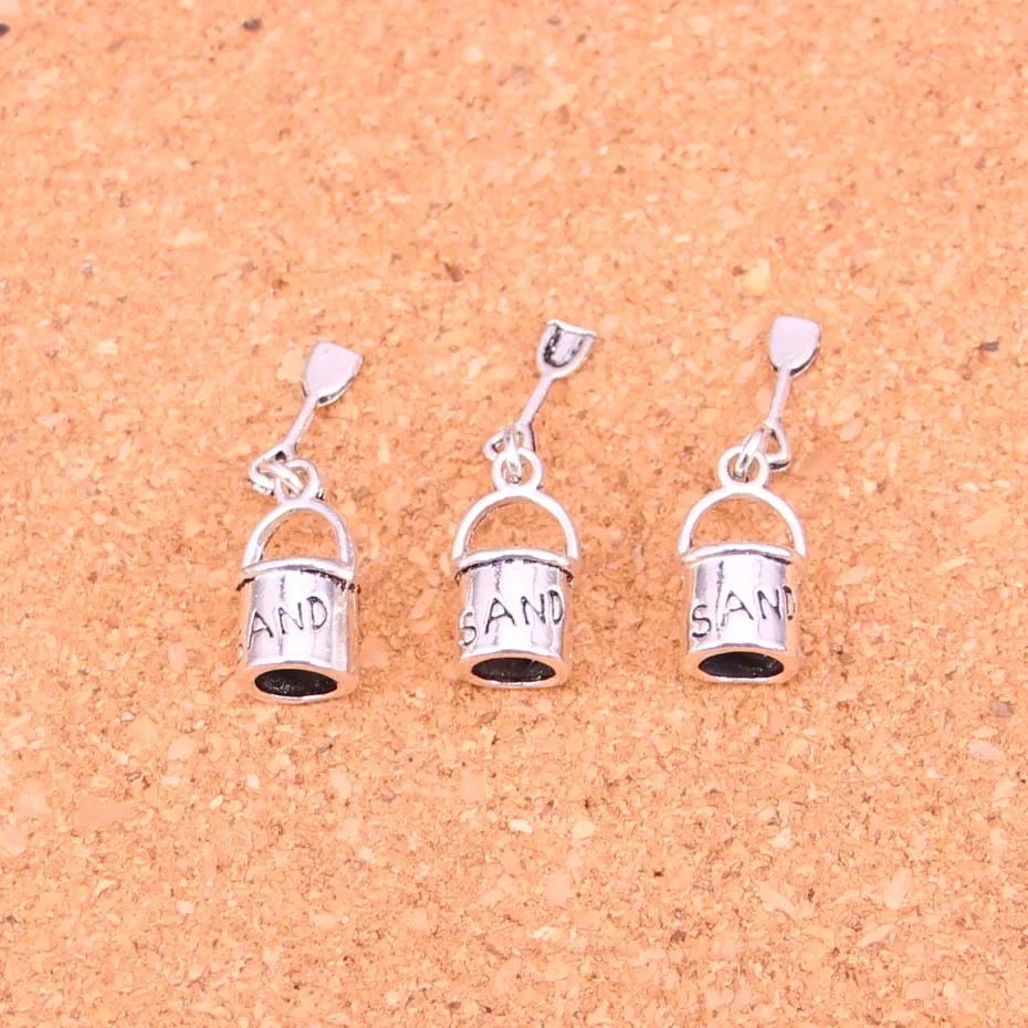 20pcs Tibetan Silver Plated bucket shovel Charms Pendants for Necklace Bracelet Jewelry Making DIY Handmade 15*8mm | Украшения и