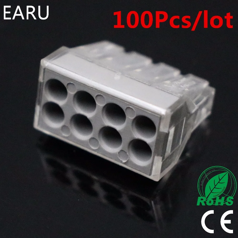 100PCS/lot PCT-108 PCT108 773-108 Push wire wiring connector For Junction box 8 pin conductor terminal block wire connector
100PCS/lot PCT-108 PCT108 773-108 Push wire wiring connector For Junction box 8 pin conductor terminal block wire connector