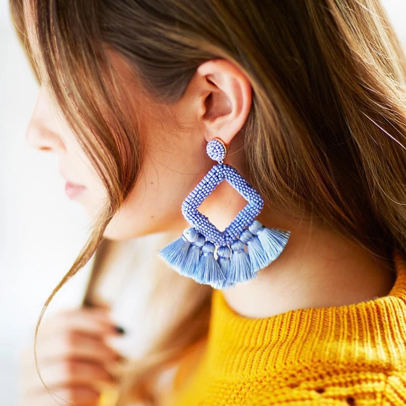 Miwens 2019 New Tassel Beads Colorful Drop Earrings Women Geometric Big Dangle Earring Handmade High Quality Jewelry Boho A585
Miwens 2019 New Tassel Beads Colorful Drop Earrings Women Geometric Big Dangle Earring Handmade High Quality Jewelry Boho A585