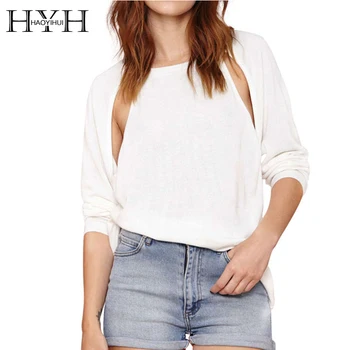 HYH HAOYIHUI 2017 Brand New Autumn Women Sweater Backless Pullover Fashion Sexy Shoulder Hollow Out Solid White Knitted Sweater
HYH HAOYIHUI 2017 Brand New Autumn Women Sweater Backless Pullover Fashion Sexy Shoulder Hollow Out Solid White Knitted Sweater