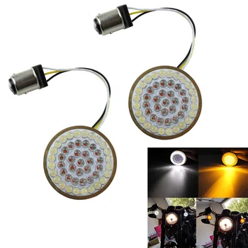 FADUIES 2" Bullet Style LED Turn Signal W/ Running yellow with white Light Kit for Harley Sportster 2014-17 Front Turn Signals
FADUIES 2" Bullet Style LED Turn Signal W/ Running yellow with white Light Kit for Harley Sportster 2014-17 Front Turn Signals