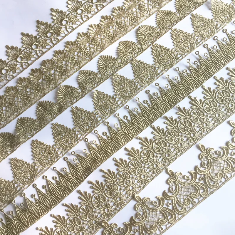 ASHION gold silver lace trim water soluble embroidery crown flower lace trim fabric islamic headscarf hair accessories JB
ASHION gold silver lace trim water soluble embroidery crown flower lace trim fabric islamic headscarf hair accessories JB
