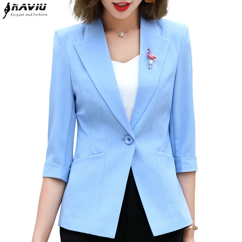 Naviu new arrive summer blazer women clothes 2019 half sleeve jacket office lady style formal workwear tops
Naviu new arrive summer blazer women clothes 2019 half sleeve jacket office lady style formal workwear tops