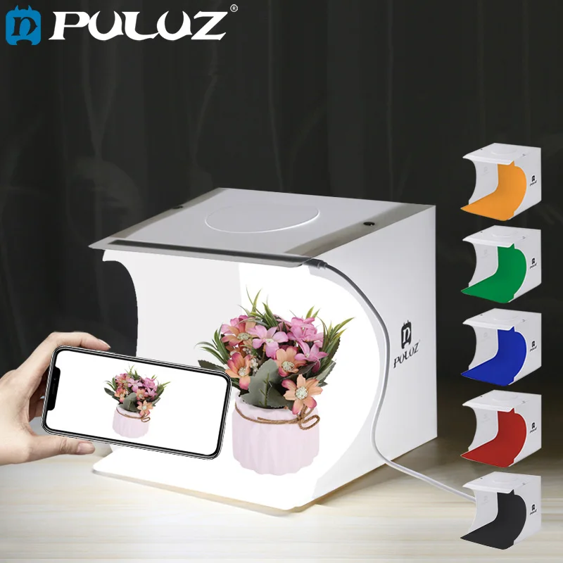 PULUZ 20*20cm 8 Mini Folding Studio Diffuse Soft Box Lightbox With LED Light Black White Photography Background Photo Studio box
PULUZ 20*20cm 8 Mini Folding Studio Diffuse Soft Box Lightbox With LED Light Black White Photography Background Photo Studio box