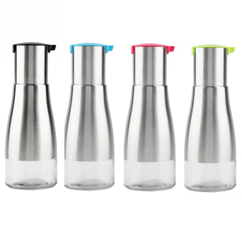 320ML Glass Kitchen Oil Bottle Stainless Steel Leak-proof Soy Sauce Vinegar Cruet Storage Dispenser Gravy Boats Dispenser Bottle
320ML Glass Kitchen Oil Bottle Stainless Steel Leak-proof Soy Sauce Vinegar Cruet Storage Dispenser Gravy Boats Dispenser Bottle