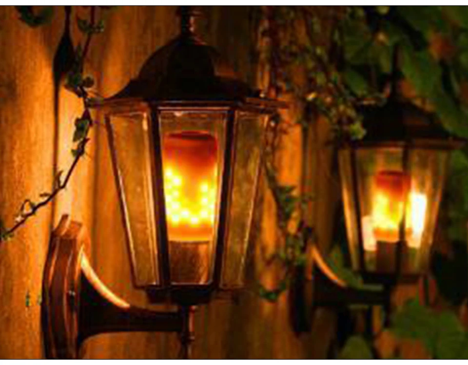 99 LEDs E27 Flame Lamps 9W 85-265V 4 Modes Ampoule LED Flame Effect Light Bulb Flickering Emulation Fire Light YellowBlue Flame (8)
