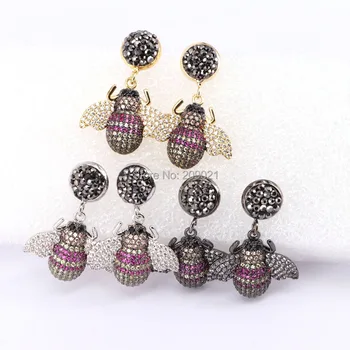 5Pairs Insect jewelry Micro Pave CZ Wholesale Insect Earrings Fashion Dangle Earrings
5Pairs Insect jewelry Micro Pave CZ Wholesale Insect Earrings Fashion Dangle Earrings