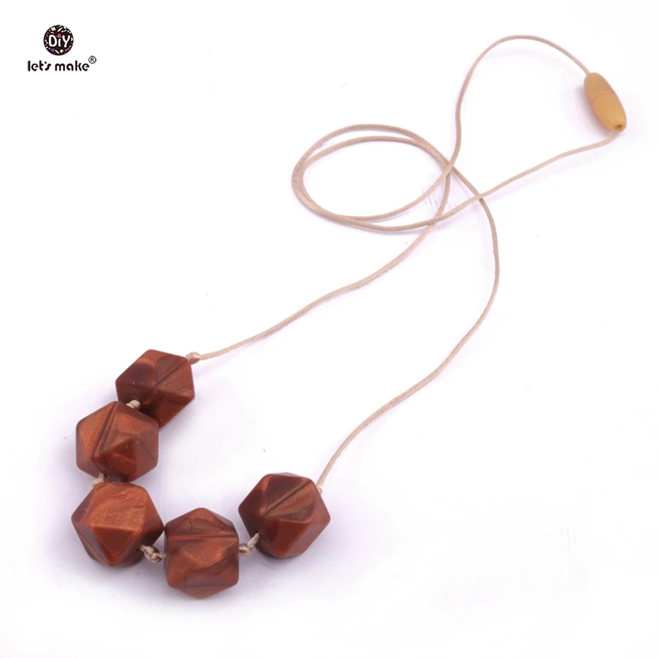 Let's Make Silicone Octagonal Beads Metallic Copper Baby Teether Silicone Necklace Hexagon Teething Rattle Kids Sensory Necklace
Let's Make Silicone Octagonal Beads Metallic Copper Baby Teether Silicone Necklace Hexagon Teething Rattle Kids Sensory Necklace