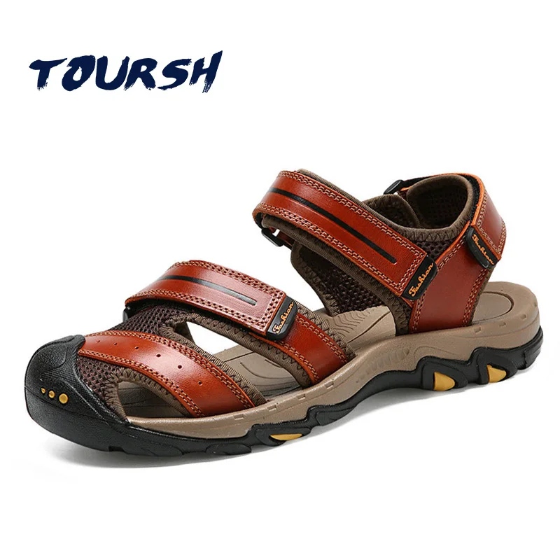 TOURSH Top Quality Summer 2018 New Mens Sandals Genuine Leather Men Casual Shoes Outdoor Gladiator Leisure Beach Tenis Masculino
TOURSH Top Quality Summer 2018 New Mens Sandals Genuine Leather Men Casual Shoes Outdoor Gladiator Leisure Beach Tenis Masculino
