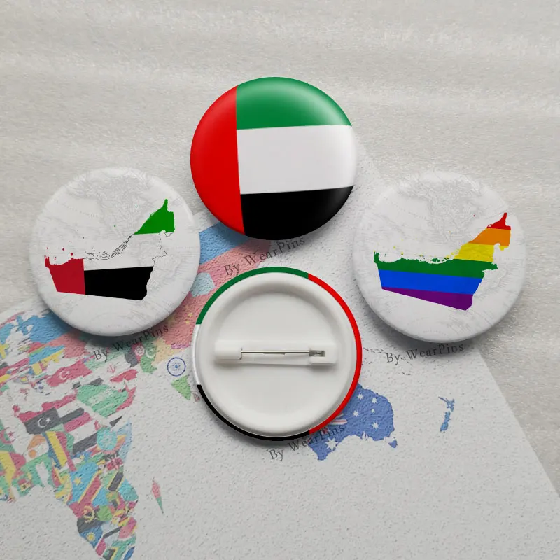 United Arab Emirates Flag Map Tin Button Pins LGBT Gay Rainbow Pride Tin Button Badges
United Arab Emirates Flag Map Tin Button Pins LGBT Gay Rainbow Pride Tin Button Badges