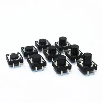 50PC 4Pin 12X12 Series Micro Switch Push Button Switch Tact Switch 12*12*4.3/5/6/7/8/9/10/12mm
50PC 4Pin 12X12 Series Micro Switch Push Button Switch Tact Switch 12*12*4.3/5/6/7/8/9/10/12mm