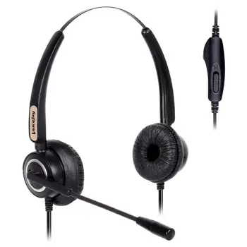 4-Pin RJ9 plug Binaural headset headphone with noise cancelling microphone Volume and Mute switch for most office telephones
4-Pin RJ9 plug Binaural headset headphone with noise cancelling microphone Volume and Mute switch for most office telephones