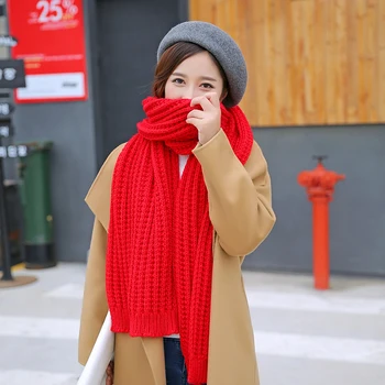 Mingjiebihuo Autumn and winter new Korean solid color fringed wild scarf knitted wool warm decorative thick wool scarf
Mingjiebihuo Autumn and winter new Korean solid color fringed wild scarf knitted wool warm decorative thick wool scarf