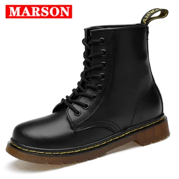 MARSON Men Leather Ankle Boots Autumn Winter Men's Boots Fashion Motorcycle Boots Outdoor Working Snow Boots Men Shoes
MARSON Men Leather Ankle Boots Autumn Winter Men's Boots Fashion Motorcycle Boots Outdoor Working Snow Boots Men Shoes