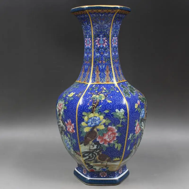 Jingdezhen ceramic enamel hexagon porcelain antique vase flower arranging living room Chinese household decoration TV cabinet
Jingdezhen ceramic enamel hexagon porcelain antique vase flower arranging living room Chinese household decoration TV cabinet