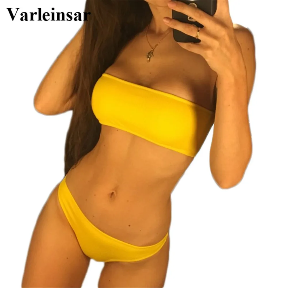 6 Colors Sexy Bandeau Ribbed Bikini 2019 Female Swimsuit Women Swimwear Two-pieces Bikini set Bather Bathing Suit Swim Lady V180
6 Colors Sexy Bandeau Ribbed Bikini 2019 Female Swimsuit Women Swimwear Two-pieces Bikini set Bather Bathing Suit Swim Lady V180