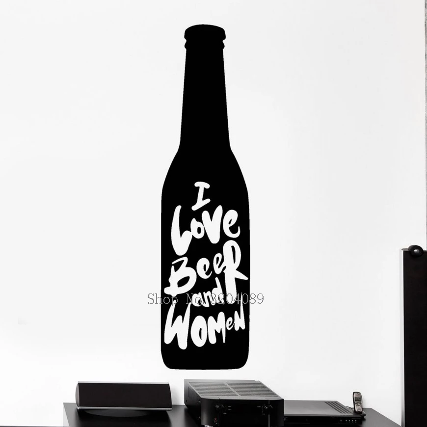 New Vinyl Decal Male Motto I Love Beer and Women Wall Sticker Home Decor For Living Room Club Self-adhesive Unique Gift YY633
New Vinyl Decal Male Motto I Love Beer and Women Wall Sticker Home Decor For Living Room Club Self-adhesive Unique Gift YY633