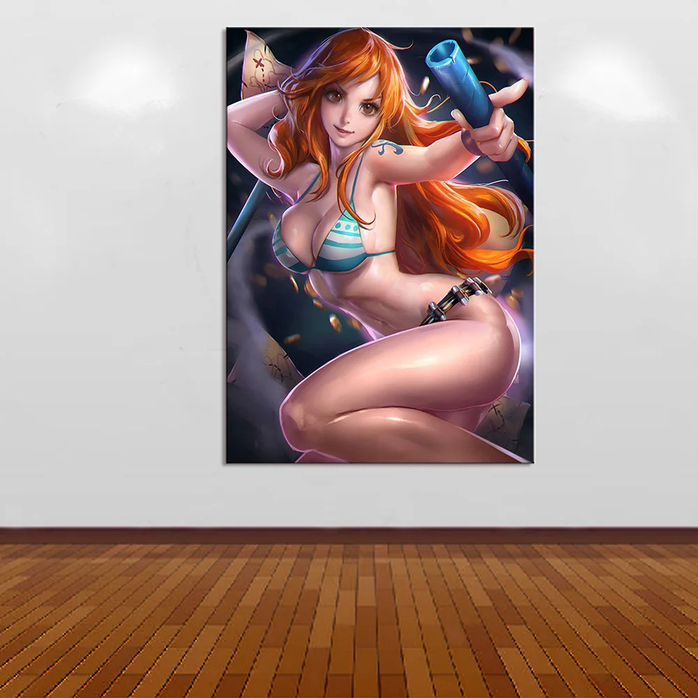 Настенное художественное полотно модульные картины ONE PIECE Nami анимационная