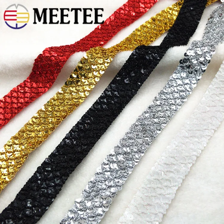 5m 34mm Sequins Lace Ribbons Gold Silver Elastic Lace Trims Stretch Fabric Dance Dress Paillette Applique DIY Sewing Accessories
5m 34mm Sequins Lace Ribbons Gold Silver Elastic Lace Trims Stretch Fabric Dance Dress Paillette Applique DIY Sewing Accessories