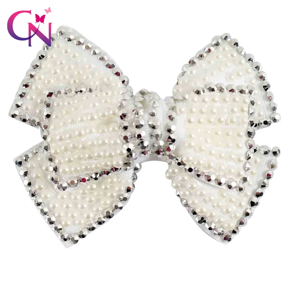 4 Pcs/lot 4" Girls White Beaded Bows With Rhinestone For Kids Children Boutique Bling Hair Bows Barrettes Hair Accessories
4 Pcs/lot 4" Girls White Beaded Bows With Rhinestone For Kids Children Boutique Bling Hair Bows Barrettes Hair Accessories