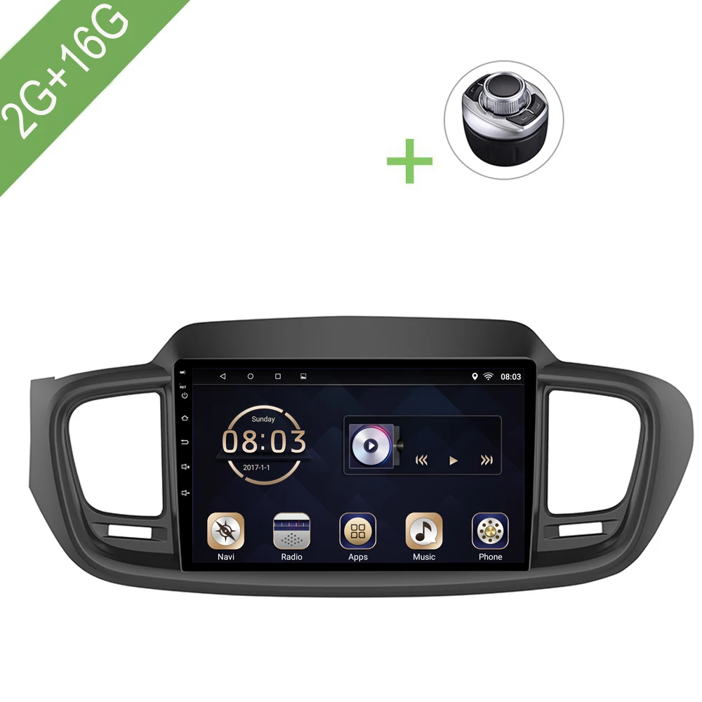 Автомобильный мультимедийный плеер 1 Din Android 7 автомобильный DVD для KIA Sorento 2015-2018 10