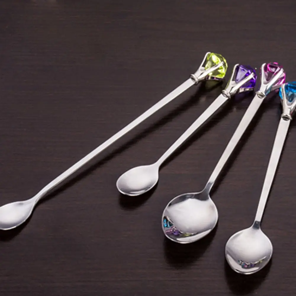 Hot Selling Fashion Luxury Stainless Steel Crystal Spoons Cup Stirring Coffee Cake Spoon Home Kitchen Accessories
Hot Selling Fashion Luxury Stainless Steel Crystal Spoons Cup Stirring Coffee Cake Spoon Home Kitchen Accessories