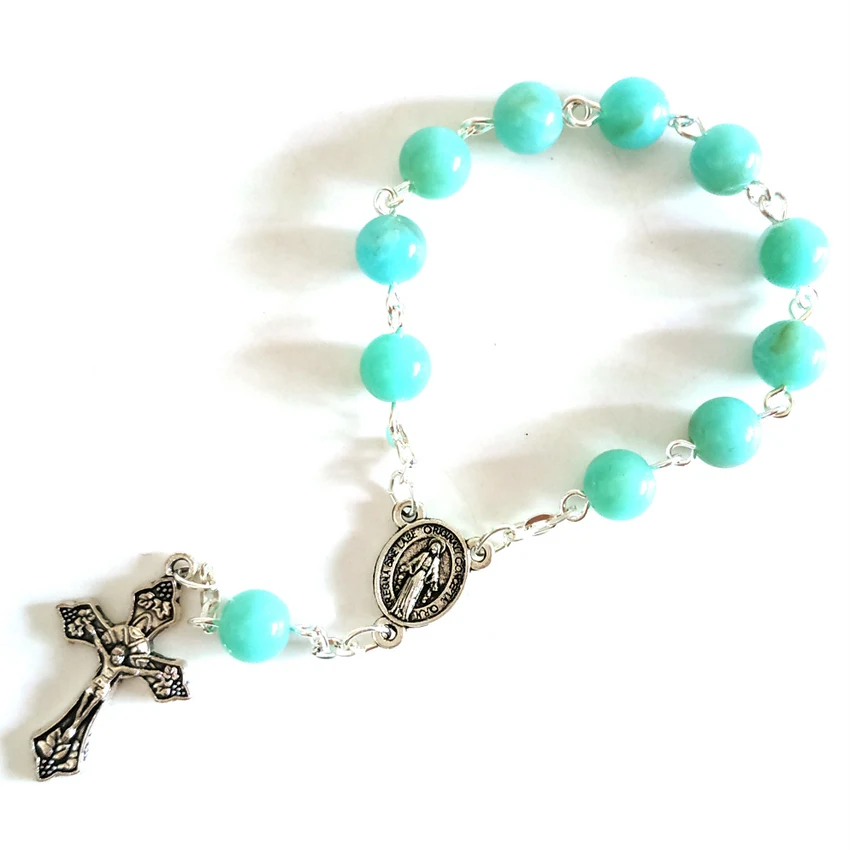New Fashion Religious Round Light Blue Acrylic Beads Madonna Catholic Decade Rosary
New Fashion Religious Round Light Blue Acrylic Beads Madonna Catholic Decade Rosary
