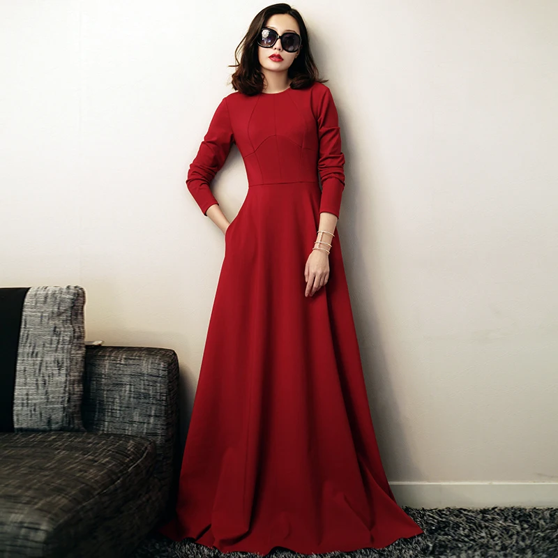 European American customize high-end women retro X- long pure color dresses slim splice floor length dress Plus Size 3XS-10XL
European American customize high-end women retro X- long pure color dresses slim splice floor length dress Plus Size 3XS-10XL