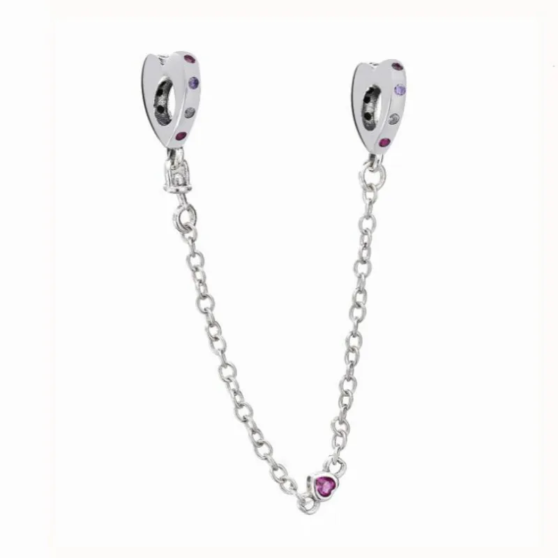 100% 925 Silver DIY Beads clasp clip Love Heart Safety Chain Fits Pandora Women Charm Bracelets & Jewelry making
100% 925 Silver DIY Beads clasp clip Love Heart Safety Chain Fits Pandora Women Charm Bracelets & Jewelry making