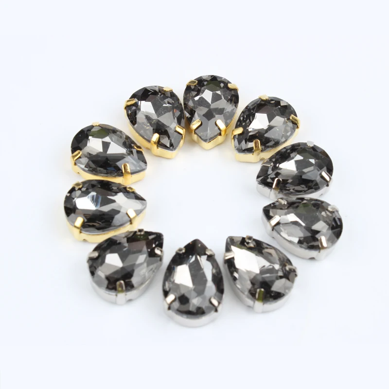 4 size shinning water Drop Gray color Sew On gold/K silver claw crystal glass Rhinestone apply to Clothing Decoration for DIY
4 size shinning water Drop Gray color Sew On gold/K silver claw crystal glass Rhinestone apply to Clothing Decoration for DIY